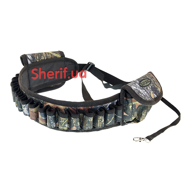 Патронташ відкритий на 16 патр. з двома кишенями