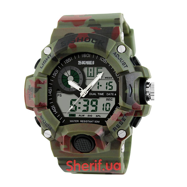 Часы Skmei 1019 Green Camouflage