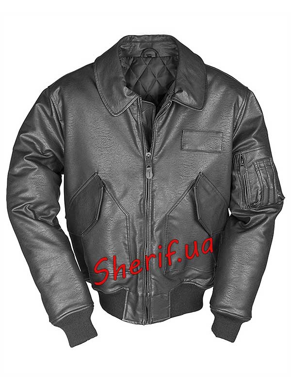 Куртка літна MIL-TEC CWU зі шкірозамінника Black