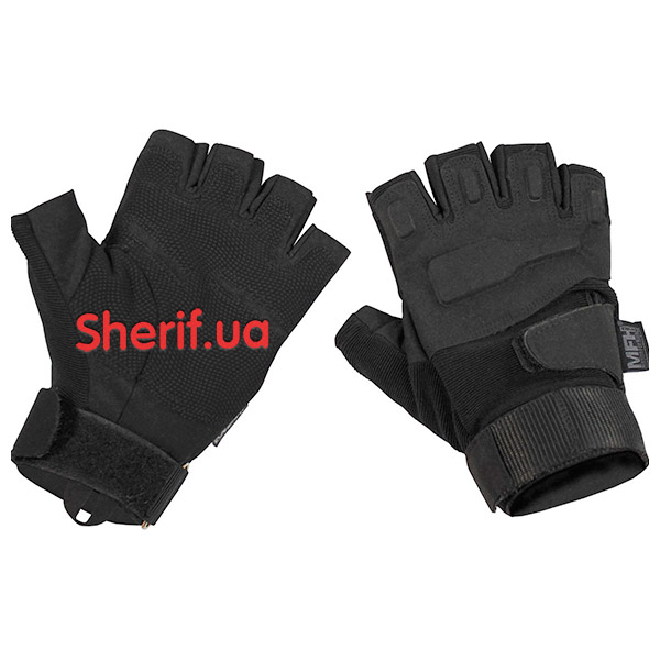 Tactical gloves Max Fuchs without fingers Protect Black