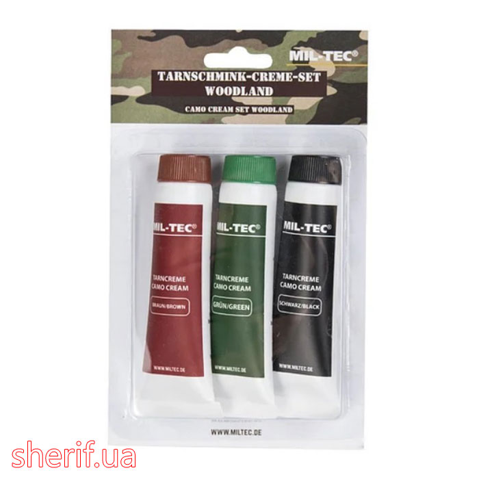 Makeup Mil-Tec 3-color in tubes (Woodland)