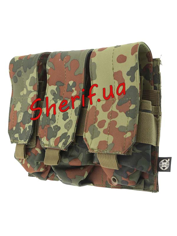 Max Fuchs Triple Molle Flecktarn Magazine Pouch