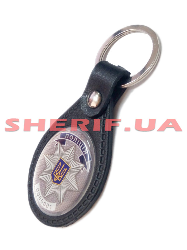 Брелок для ключей Полиция/жетон (кожа), 4056/2