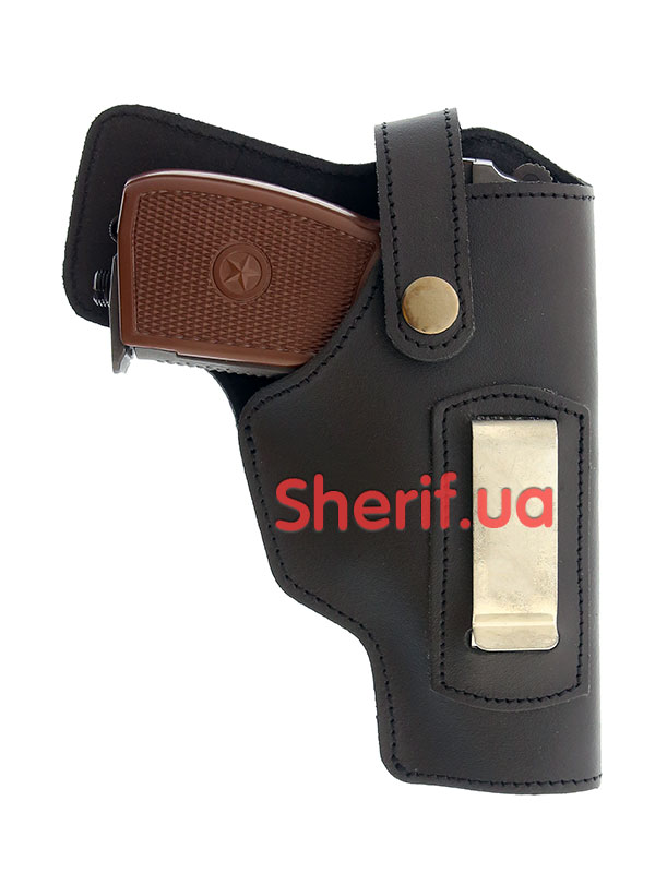 Universal belt holster (hydrophobic leather) - Fort-12, Fort-17