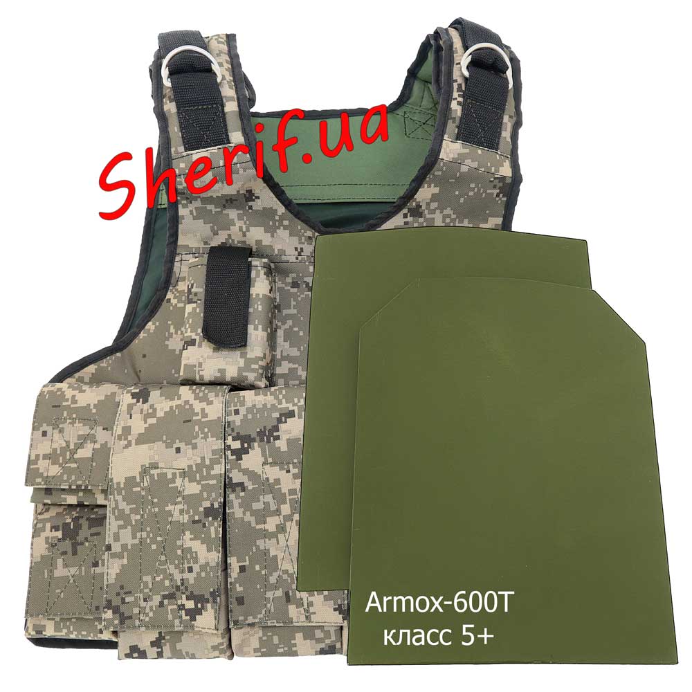 Бронежилет Воїн-V, 5+клас (Armox-600T)
