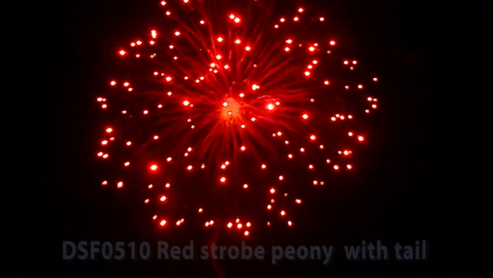 DSF0510 Red strobe peony with tail