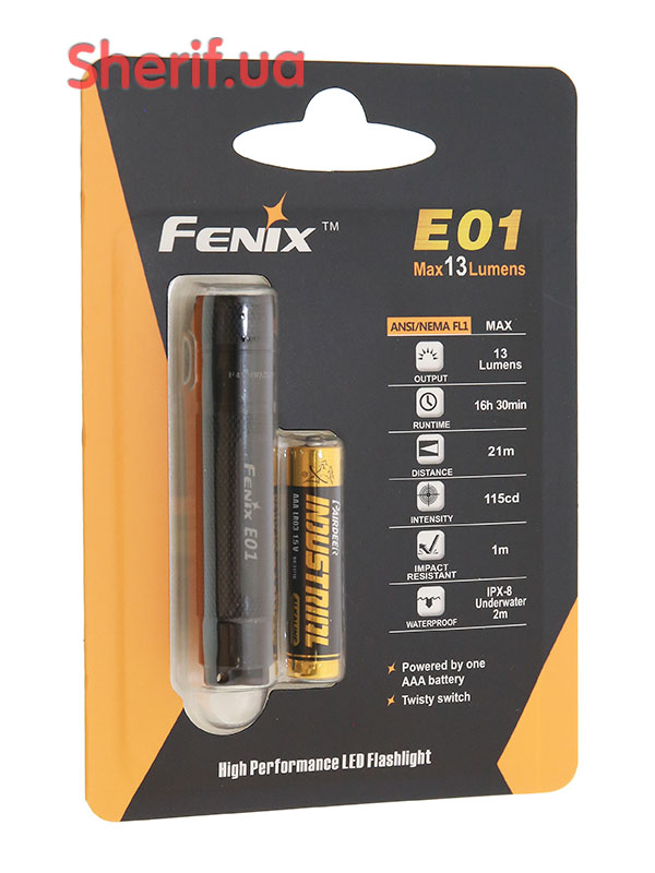 Flashlight FENIX E01 Nichia White GS