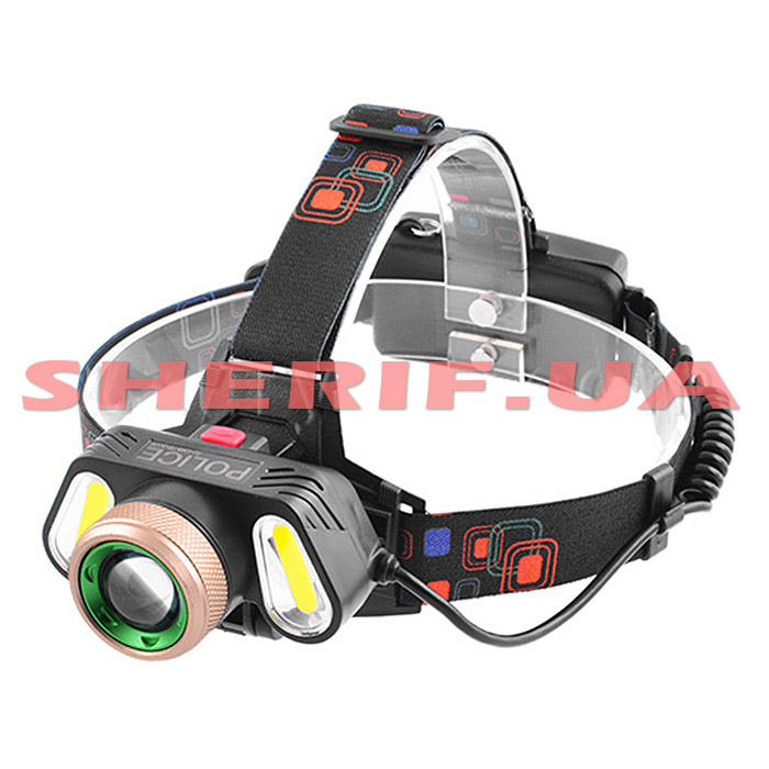 Head lamp Police RJ-5300-T6+2COB, 2x18650, charger 220V/12V