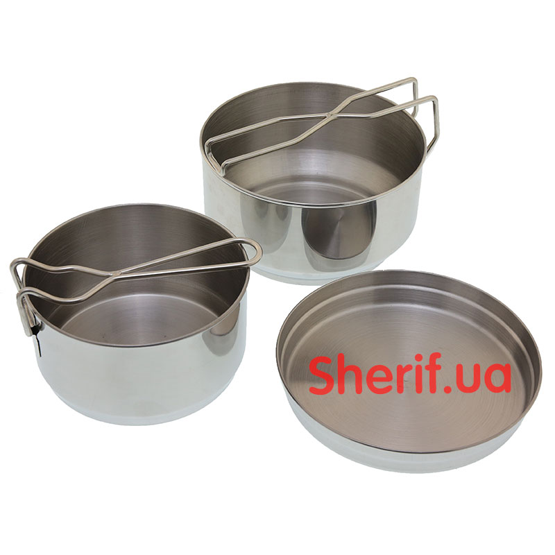 Набір посуду Helikon-Tex із нержавіючої сталі (3 предмети) ME-MEN-SS