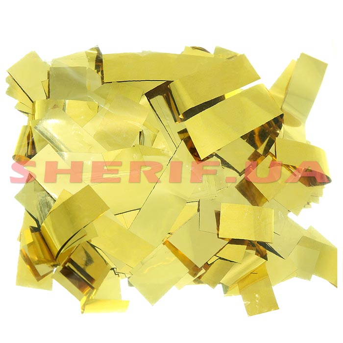 Confetti-metafan Gold (color gold, metal, 2x6.5cm) 0.5kg