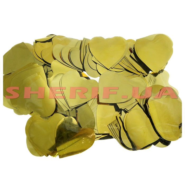 Конфетті Серця Gold Heart (кол.золото, 4x4см) 0,1кг