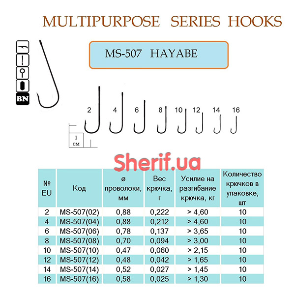 Крючок HAYABE #2 (Ring, BN) 10 шт.