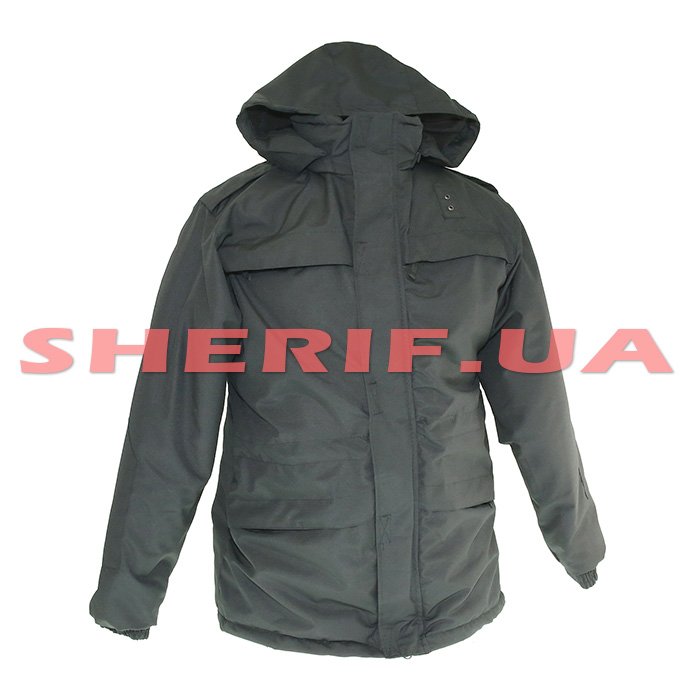 Куртка-бушлат Поліція зимова з підкладкою Black