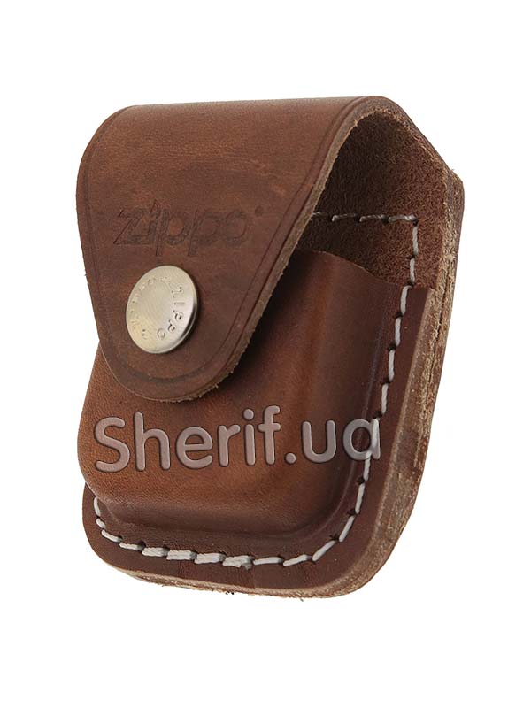 Чохол Zippo коричневий з кліпсою LPCB