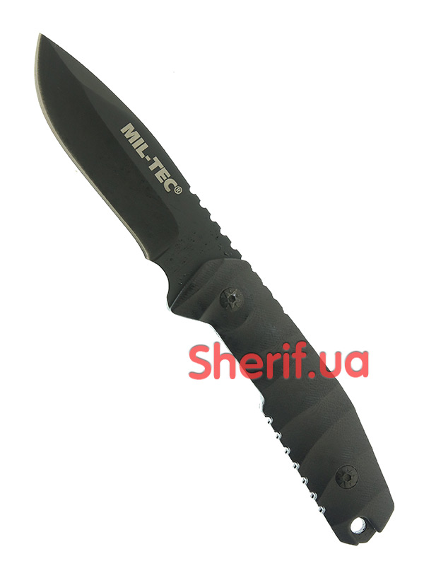 MIL-TEC 440/G10 knife with sheath Black