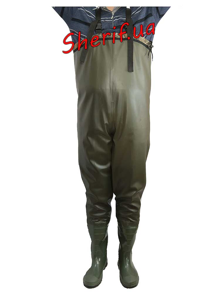 Напівкомбінезон рибальський Klark ПВХ зелений (по груди)