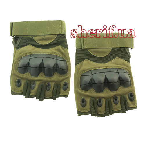 Tactical gloves fingerless olive