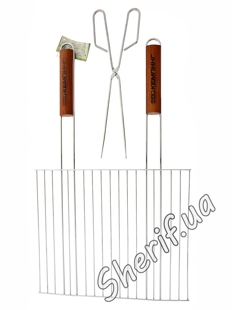Грати-гриль Кемпінг з щипцями BQ-86AA