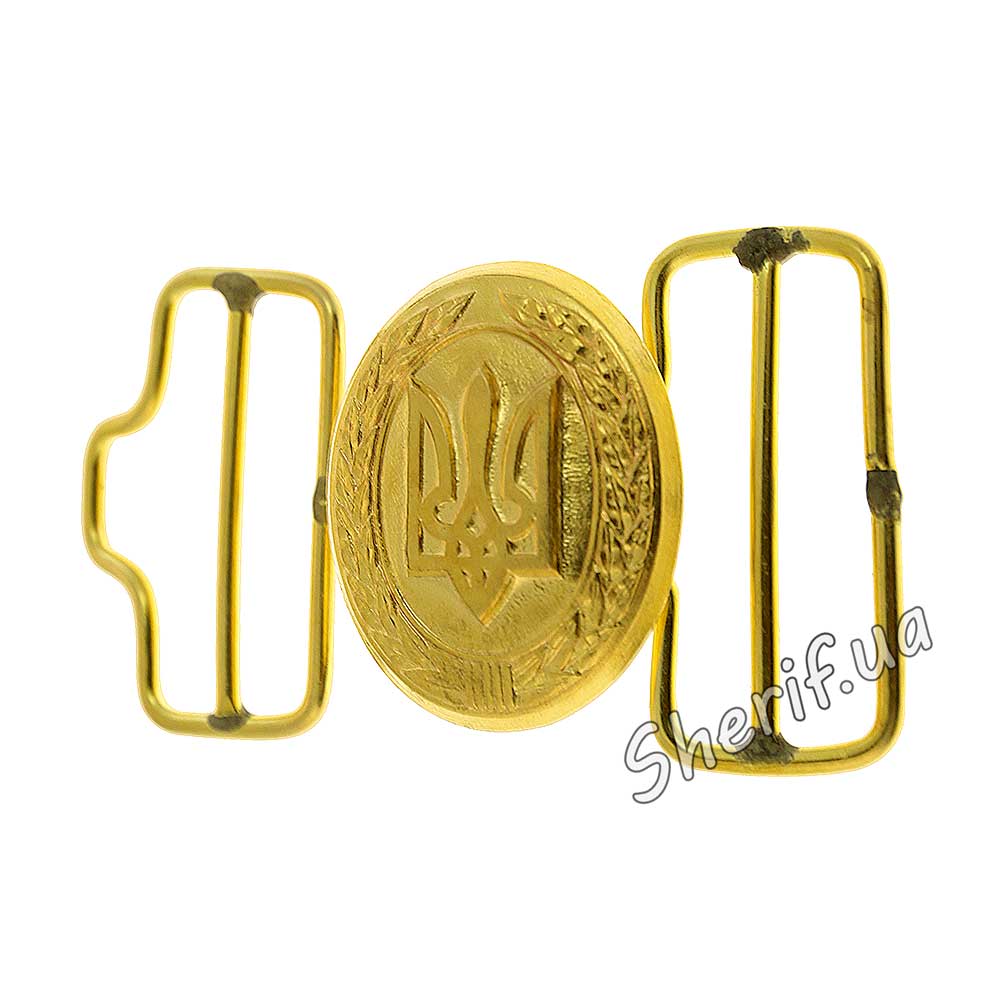 Belt buckle round with trident