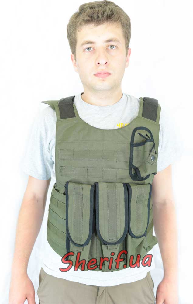 Жилет разгрузочный 'Десант' Olive, под пластины