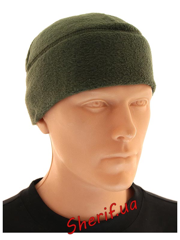 Olive fleece hat