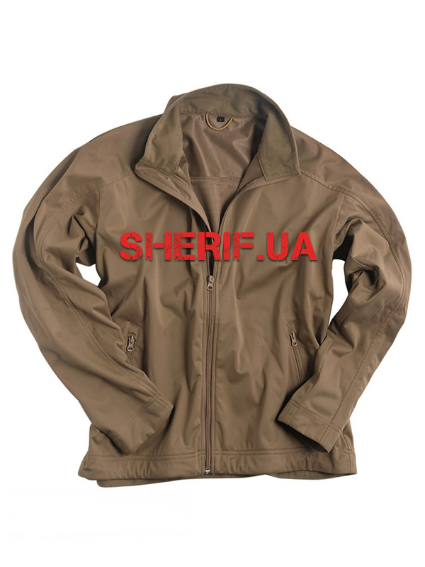 Куртка (кофта) MIL-TEC Softshell триламінат, легка Coyote