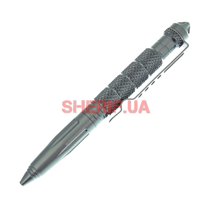 Tactical kubotan pen with titanium tip Gray