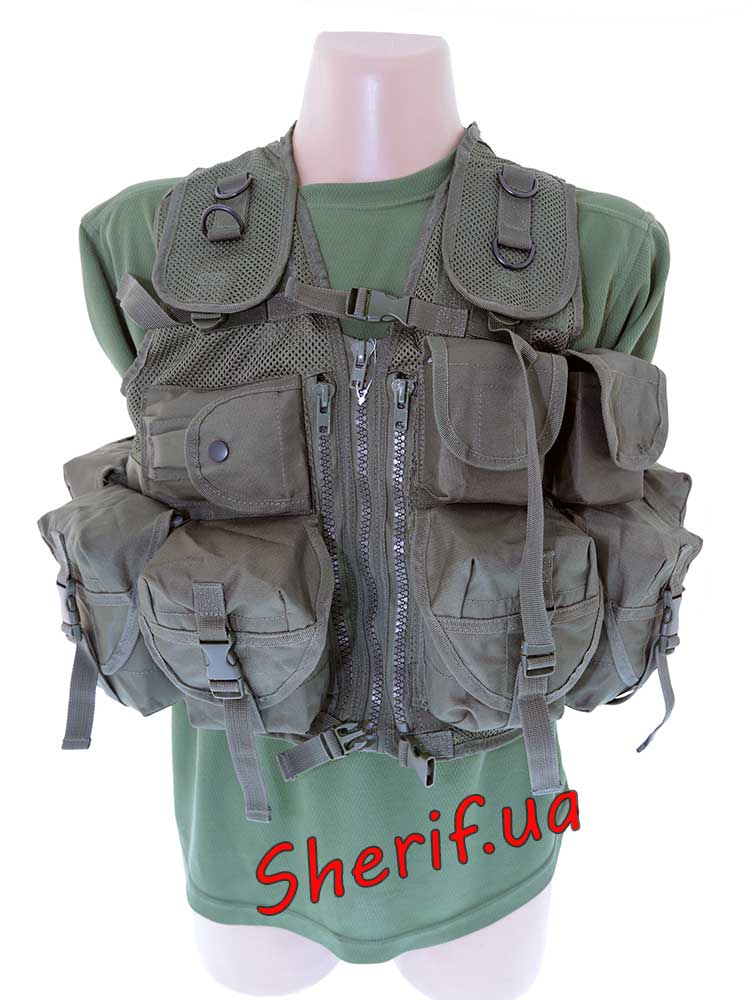 Жилет MIL-TEC тактичний розгр. (9 карм.) OLIVE
