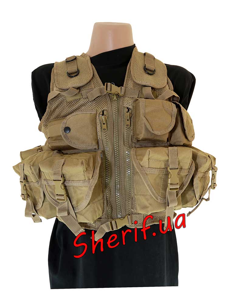Vest unloading MIL-TEC 9 pockets Coyote