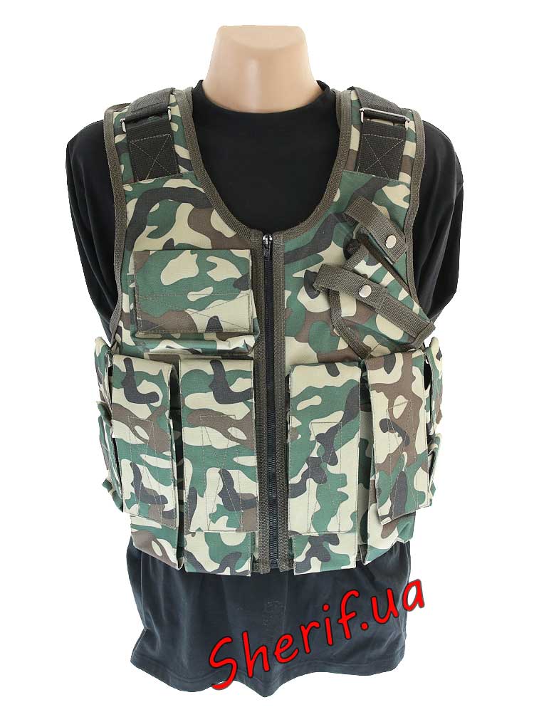 Unloading vest Woodland (with a pocket for PM)