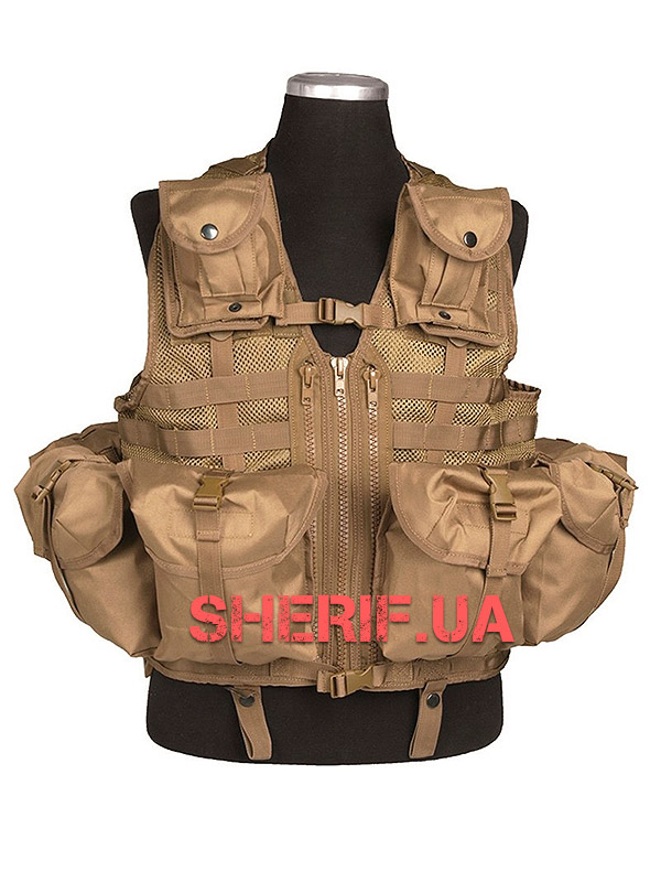 Жилет тактич. MIL-TEC модульна система (8 карм.) Coyote