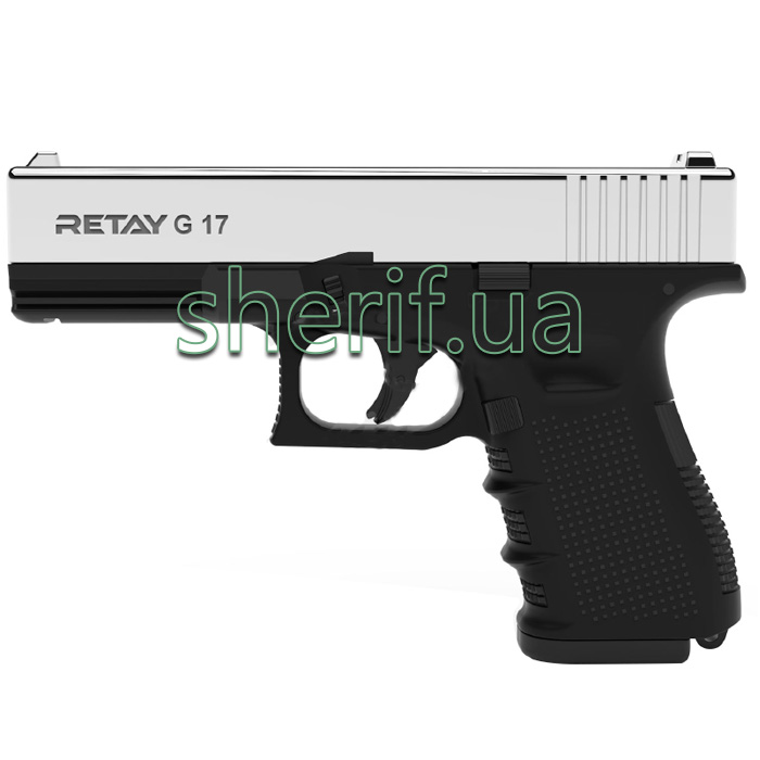 Пістолет стартовий Retay G17 кал. 9мм. Колір - Nickel