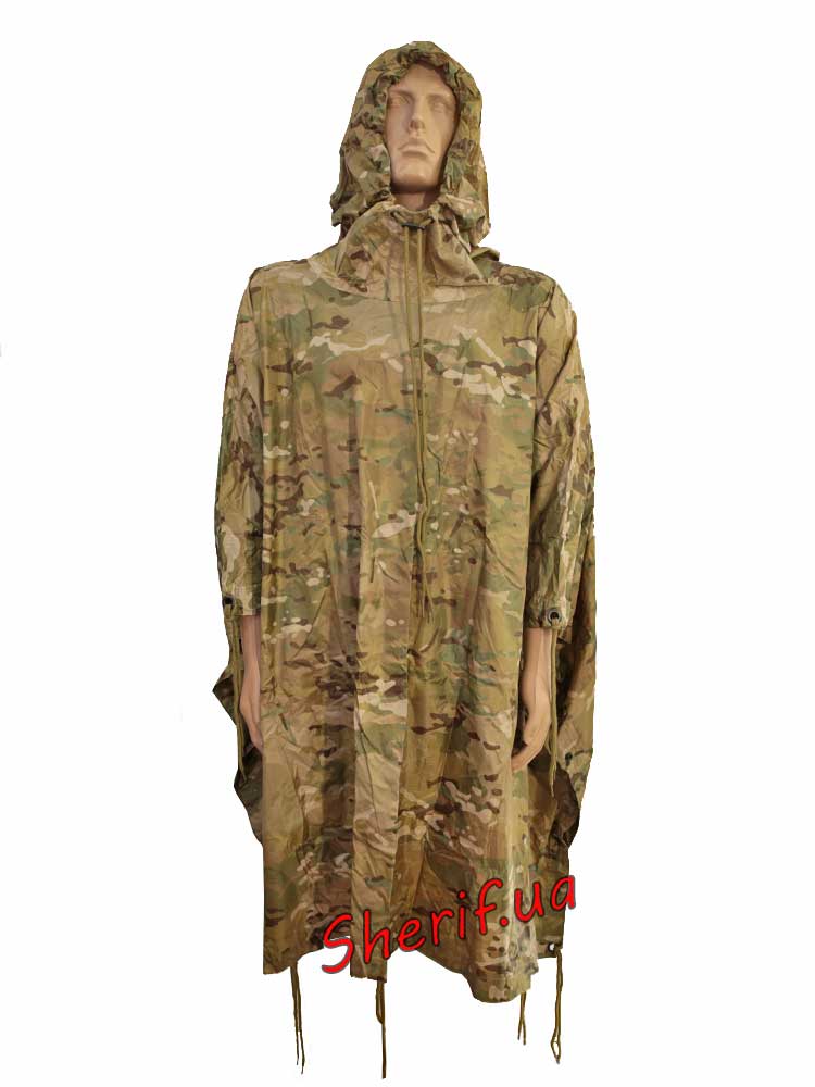 Американське вологозахисне пончо MIL-TEC Multicam