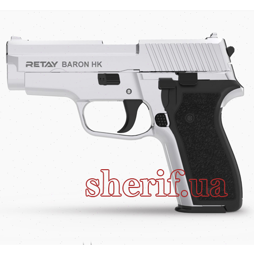 B120361N Starting pistol Retay Baron HK cal. 9 mm. Color - nickel.