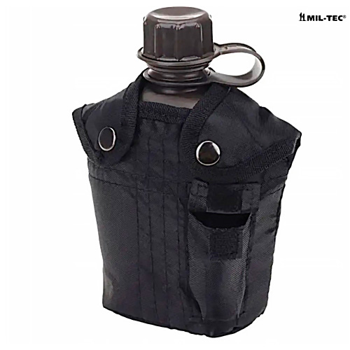 Фляга Mil-Tec із чохлом, США 1л (Black)