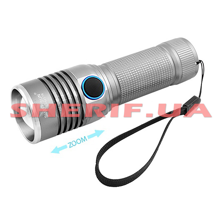 Flashlight Small Sun R843-T6, 1x26650 (1x18650-3xAAA), micro USB memory, zoom