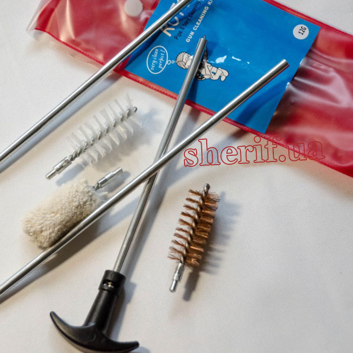 Weapon cleaning kit k.12 in a bag (aluminum ramrod)