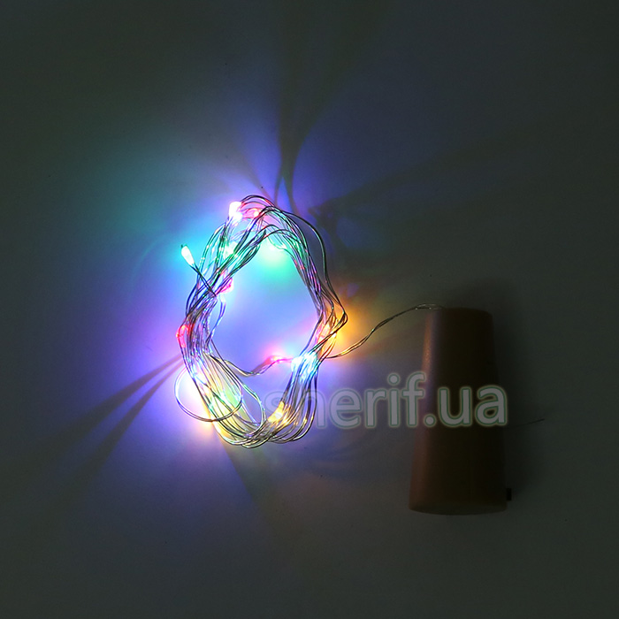 Гирлянда Пробка-Роса 20 Led, 2м multicolor (1278-01)