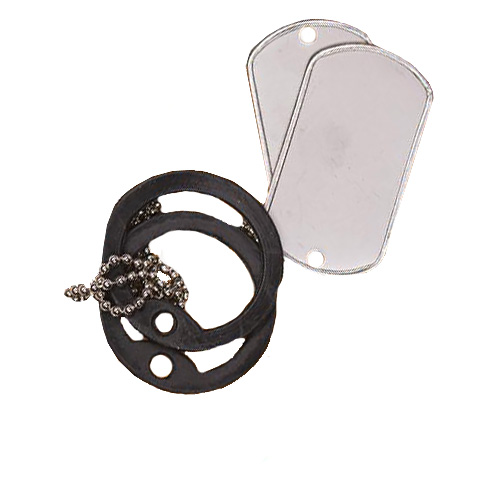 MIL-TEC RUBBER MILITARY PLATES dog tag set