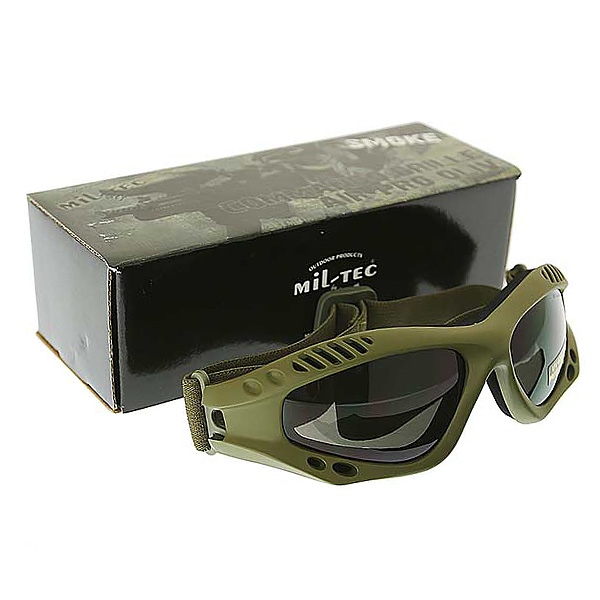 Окуляри десантні MIL-TEC AIR PRO Olive Smoke-gray