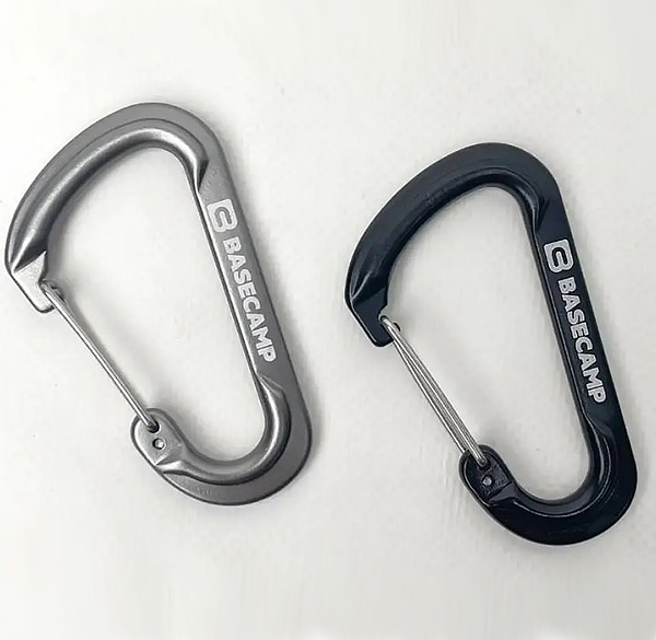 Набір алюмінієвих карабінів Base Camp Delta 7 Wire Set, 2 шт, Black/Grey
