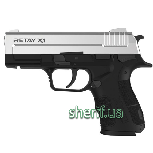 Пістолет стартовий Retay X1 кал. 9мм. Колір - хром.