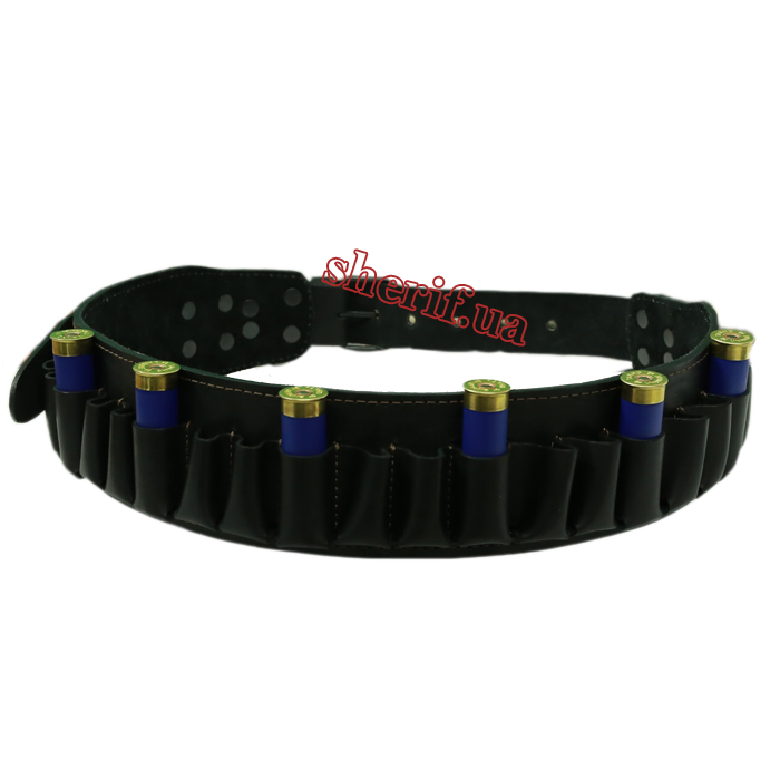 Bandolier single-row open for 24 cartridges. (12 gauge, black)