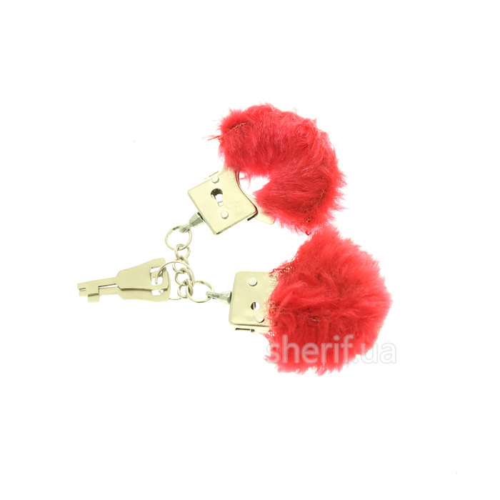 PDV-0076 Наручники на пальцы меховые (красные)