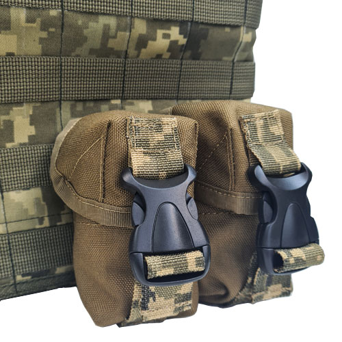 Pouch for 2 grenades, Coyote on Molle
