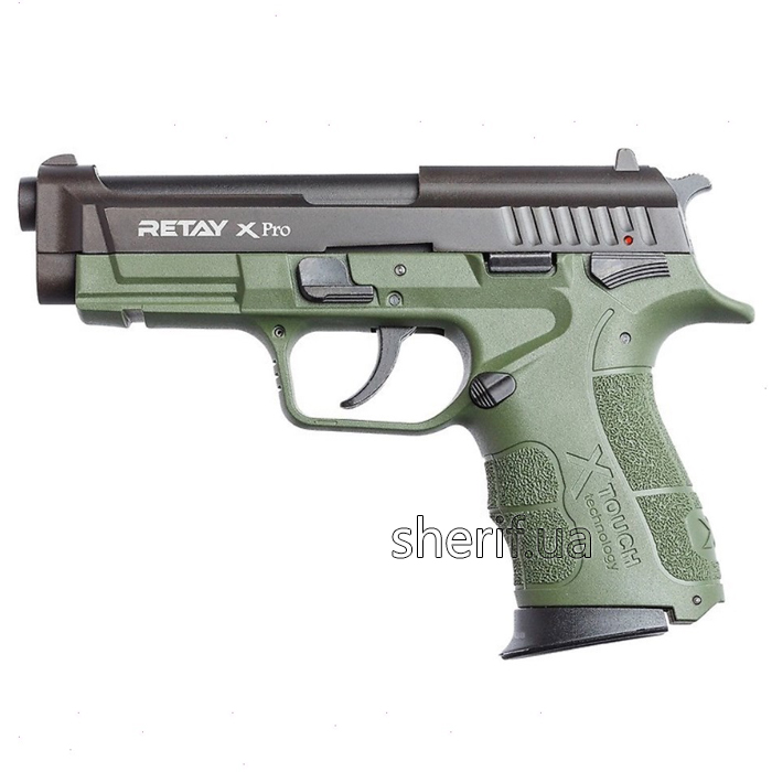 Pistol starting Retay XPro cal. 9 mm. Color - olive.