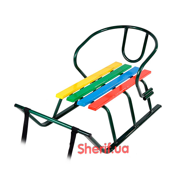 Санки Лайка (зеленый лак) 740х410мм