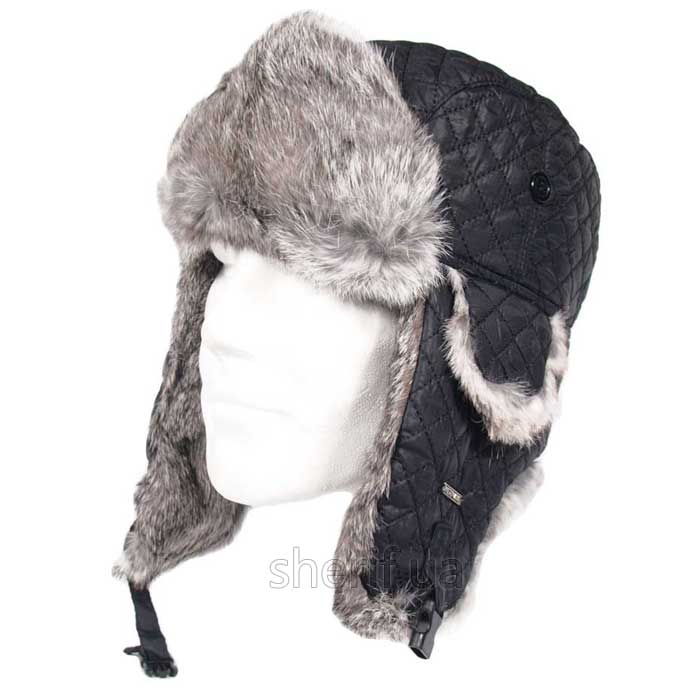 Hat with earflaps Mil-Tec winter, (Black)