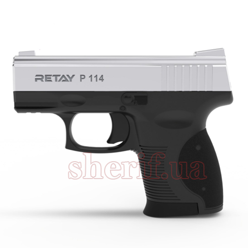 T210333N Пістолет стартовий Retay P114 кал. 9мм. Колір – nickel.