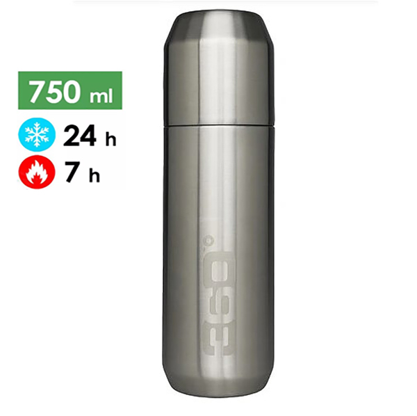 Термос 360° degrees Vacuum Insulated Stainless Flask With Pour Through Cap, Silver, 750 ml